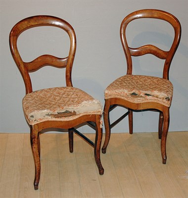 Lot 4181 - Five Continental Fruitwood Balloon Back Side...