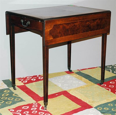 Lot 4463 - Georgian Style Burl-Wood Inlaid Mahogany...