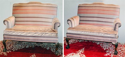 Lot 4370A - Pair of George III Style Carved Mahogany...