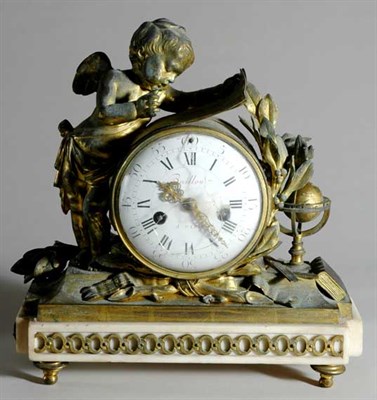 Lot 4149 - Louis XVI Style Gilt-Metal and Marble Figural...