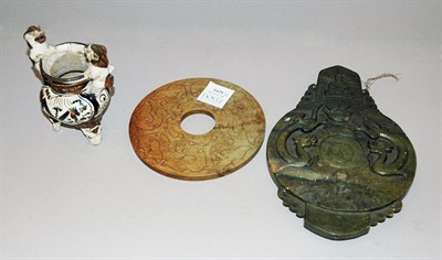 Lot 1160 - Chinese Cizhou Censer; Together with Two...