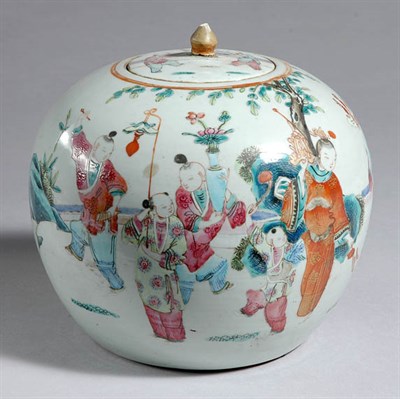 Lot 1214 - Chinese Famille Rose Ginger Jar 19th Century...