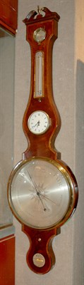 Lot 488A - Victorian Inlaid Mahogany Wheel Barometer Dial...