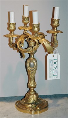 Lot 2247 - Louis XV Style Gilt-Metal Five-Light...