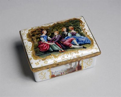 Lot 2221 - Staffordshire Enamel Erotic Snuff Box Late...