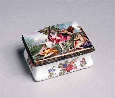 Lot 2209 - Staffordshire Enamel Snuff Box Late 18th...