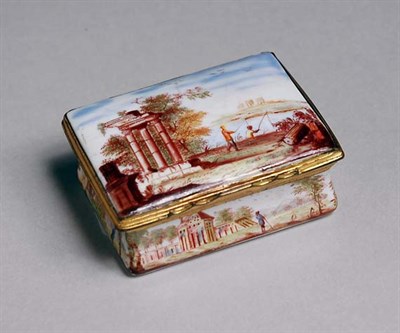 Lot 2210 - Staffordshire Enamel Snuff Box Late 18th...