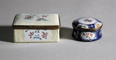 Lot 2214 - Two Staffordshire Enamel Boxes Late 18th/early...