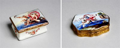 Lot 2212 - Two Enamel Snuff Boxes Late 18th century The...
