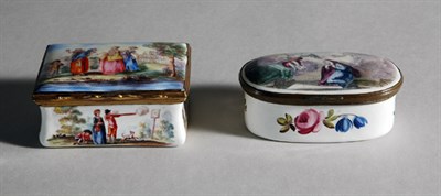 Lot 2215 - Two Enamel Snuff Boxes Late 18th century The...