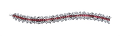 Lot 3620 - Ruby and Diamond Bracelet