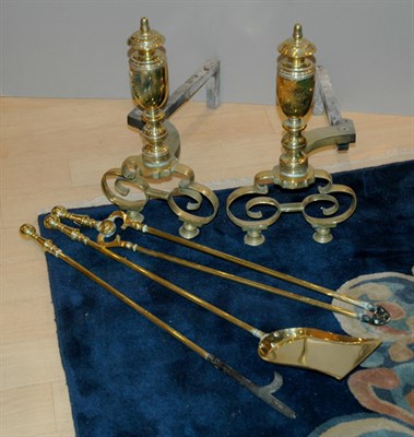 Lot 398 - Miscellaneous Group of Brass Fireplace...