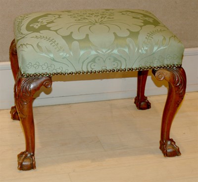 Lot 512A - Georgian Mahogany Stool Height 16 1/2 inches,...