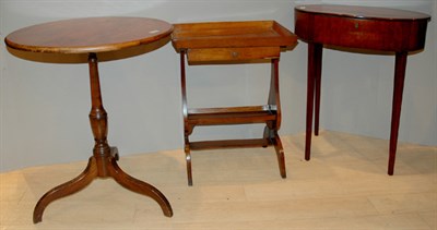 Lot 511 - English Mahogany Sewing Table; Together with a...
