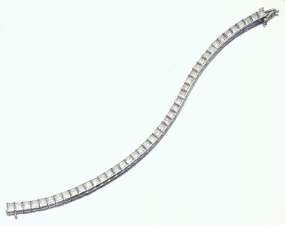 Lot 3165 - Diamond Straightline Bracelet