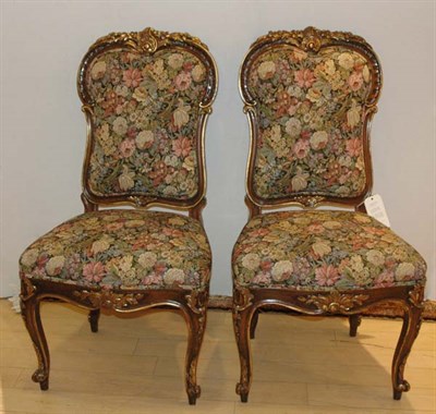 Lot 277 - Pair of Louis XV Style Parcel Gilt Carved...