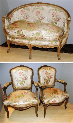 Lot 2271 - Louis XV Style Gilt-Wood Three-Piece Salon...