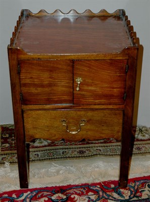 Lot 525 - Georgian Style Mahogany Bedside Cabinet Height...