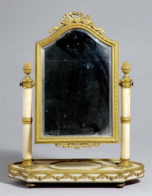 Lot 2122 - Louis XVI Style Gilt-Bronze and Marble Mirror...