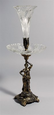 Lot 2107 - French Pressed Glass and Gilt-Metal Figural...