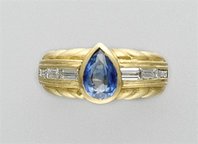 Lot 3255 - Gold, Sapphire and Diamond Ring