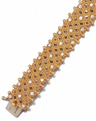 Lot 3590 - Gold and Diamond Bracelet