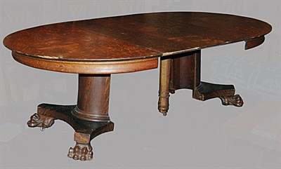 Lot 172 - Victorian Style Oak Pedestal Dining Table with...