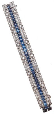 Lot 3632 - Sapphire and Diamond Bracelet