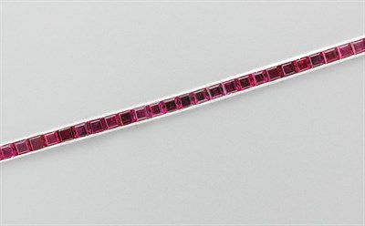 Lot 3334 - Ruby Straightline Bracelet