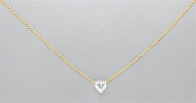 Lot 3279 - Gold and Diamond Heart Pendant Necklace