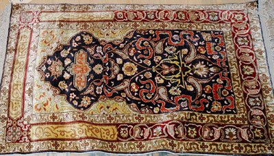 Lot 2622 - Hereke Silk and Metallic Thread Prayer Rug...