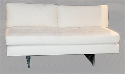Lot 173A - Omnibus Armless Sofa with Lucite Base Vladimir...