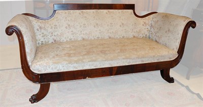 Lot 173 - Classical Style Upholstered Mahogany Sofa...
