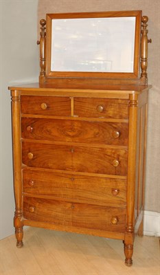 Lot 358 - Victorian Style Walnut Mirror Backed Tall...