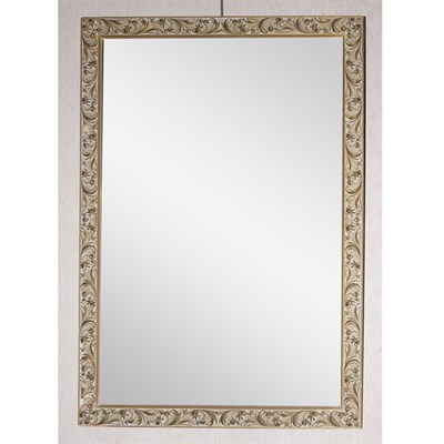 Lot 218 - Floral and Scroll Decorated Painted Mirror...
