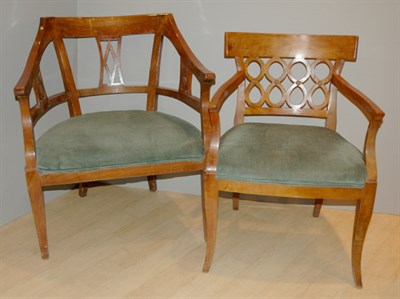 Lot 336 - Set of Six Biedermeier Style Fruitwood...