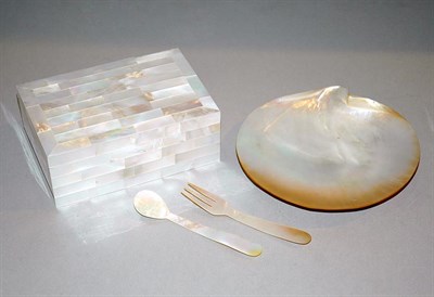 Lot 284 - Mother-of-Pearl Hors d'Oeurve Service;...