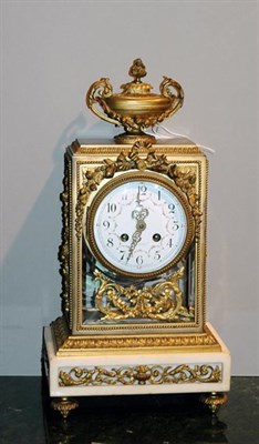 Lot 625 - Louis XVI Style Gilt-Metal and Marble Mantel...