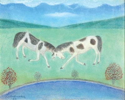 Lot 76 - Lawrence Lebduska American, 1894-1966 PINTO...