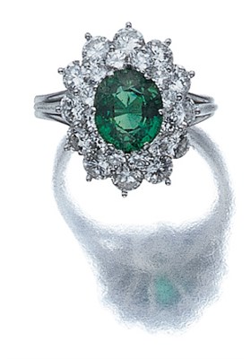 Lot 3604 - Emerald and Diamond Ring