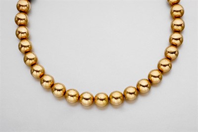 Lot 344 - Gold Bead Necklace