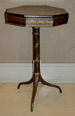 Lot 486 - Victorian Style Inlaid Fruitwood Octagonal...