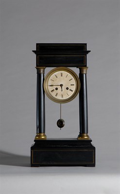 Lot 2487 - Neoclassical Style Inlaid Ebonized Mantel...