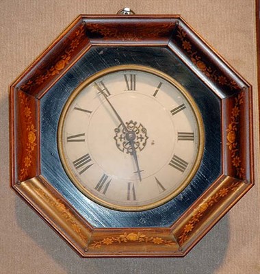 Lot 369 - Gilt Decorated Mahogany Cased Octagonal Wall...