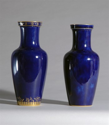 Lot 2399 - Two Sevres Gilt Decorated Porcelain Vases Each...