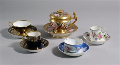 Lot 2125 - Group of Five French and Russian Porcelain...