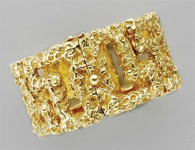 Lot 3324 - Gold Nugget Cuff Bangle