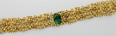 Lot 378 - Gold and Tourmaline Bracelet