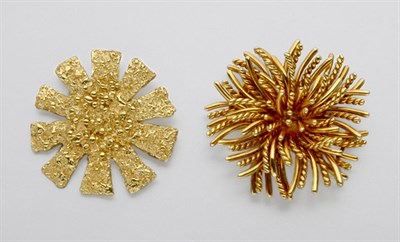 Lot 373 - Two Gold Brooches