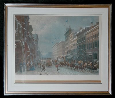 Lot 96 - After Hippolyte Sebron NEW YORK, WINTER SCENE...